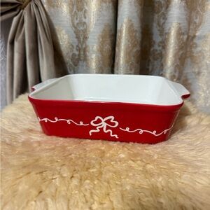 ROUND HOUSE Ceramic Baking Dish with Handles Oven Microwave Dishwasher Safe New